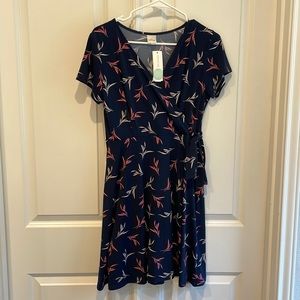NWT Women’s Kaileigh Dress - Size medium. Navy blue with pattern.